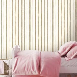 Roommates All Mixed Up Peel & Stick Wallpaper In Pink And Gold -Roommates All Mixed Up Peel Stick Wallpaper in Pink and Gold by RoomMates for York Wallcoverings 1