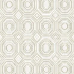 Roommates Bee's Knees Peel & Stick Wallpaper In White And Ivory
