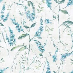Roommates Blue Floral Sprig Peel & Stick Wallpaper