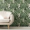 Roommates Bunaken Peel & Stick Wallpaper In Green And Black