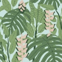 Roommates Bunaken Peel & Stick Wallpaper In Green And Blue