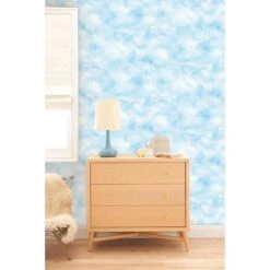 Roommates Cloud Blue Peel & Stick Wallpaper In Teal -Roommates Cloud Blue Peel Stick Wallpaper in Teal by RoomMates for York Wallcoverings3