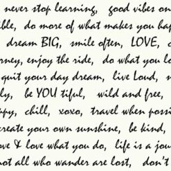 Roommates Dream Big Script Peel & Stick Wallpaper In Black