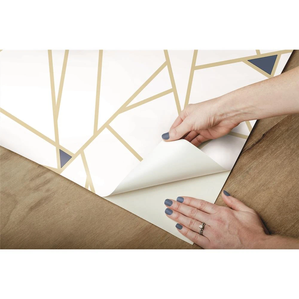 Roommates Fracture Peel & Stick Wallpaper In Gold - Image 5