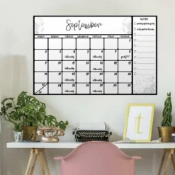 Scroll Dry Erase Calendar Peel And Stick Wall Decal - RoomMates