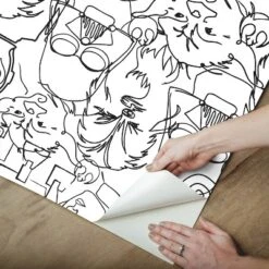 Star Wars Saga Line Sketches Peel And Stick Wallpaper Gray - RoomMates -Roommates GUEST 15aad6f8 296a 4589 b7ab ede2aab814b6