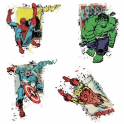 MARVEL SUPERHERO BURST Peel And Stick Giant Wall Decals - ROOMMATES