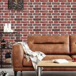 Brick Peel And Stick Giant Wall Decal Red - RoomMates -Roommates GUEST 1aff7929 c66f 432f 9bfc 40bb91a96643
