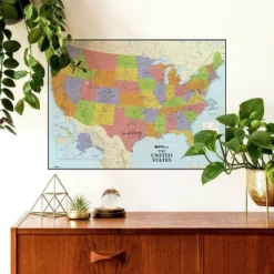 Dry Erase US Map Peel And Stick Giant Wall Decal - RoomMates