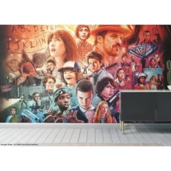 Netflix Stranger Things Mural - RoomMates -Roommates GUEST 277b296b 5bb3 4e42 b63e 5f25b69889a7