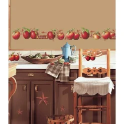 Country Apples Peel And Stick Wall Decal Red - RoomMates -Roommates GUEST 608d1d91 6a63 4aab a217 8e57256538a1