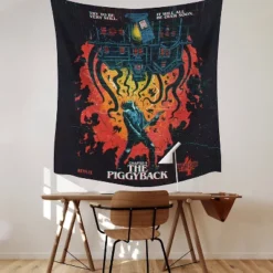 Stranger Things X Butcher Billy The Piggyback Tapestry Black/Red/Blue - RoomMates -Roommates GUEST 611b2a5f 1658 4d48 8e7c 1ad858e617da