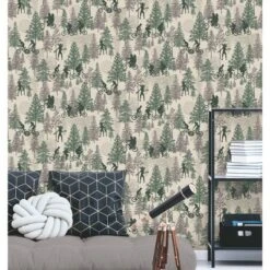 Netflix Stranger Things Hawkins Woods Peel And Stick Wallpaper Brown - RoomMates -Roommates GUEST 6dda50e9 a99b 48ec b20d 8a5e0cb5510c
