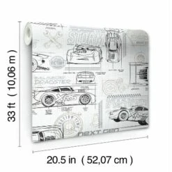 Disney Pixar Cars Schematic Peel And Stick Wallpaper - RoomMates -Roommates GUEST 7b756635 75ea 41eb 9b0e e14f4c899cbe
