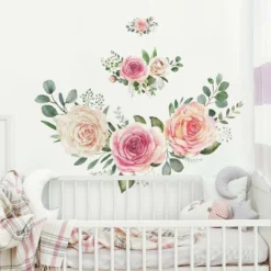 Roses Peel And Stick Giant Wall Decal Pink - RoomMates -Roommates GUEST 86a7457e 2720 4ecb be71 2e5249718af8