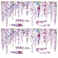 Wisteria Peel And Stick Giant Wall Decal Purple - RoomMates