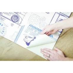 Disney Pixar Cars Schematic Peel And Stick Wallpaper Blue - RoomMates -Roommates GUEST 9756311c a9d2 4a4f a14a d448a99ae2d0