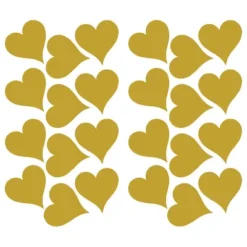 Heart Peel And Stick Wall Decal Gold - RoomMates