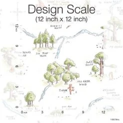 Winnie The Pooh 100 Acre Wood Map Peel And Stick Wallpaper - RoomMates -Roommates GUEST ad4971f9 0381 4536 b5b2 47299cf77ec3