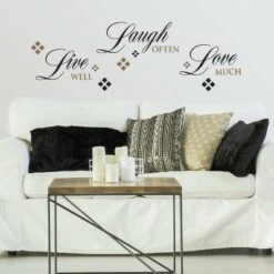 Live Love Laugh Peel And Stick Wall Decal Black/Brown - RoomMates -Roommates GUEST b2f55ec2 4078 4bbe 985a 72cb280e5125