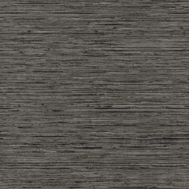 Roommates Grasscloth Peel & Stick Wallpaper In Dark Grey