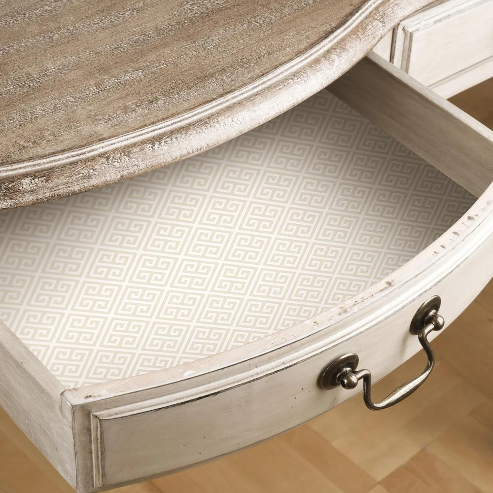 Roommates Greek Key Peel & Stick Wallpaper In Beige - Image 2