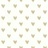 Roommates Heart Spot Peel & Stick Wallpaper In Gold
