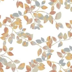 Roommates Latvus Peel & Stick Wallpaper In Orange And Grey