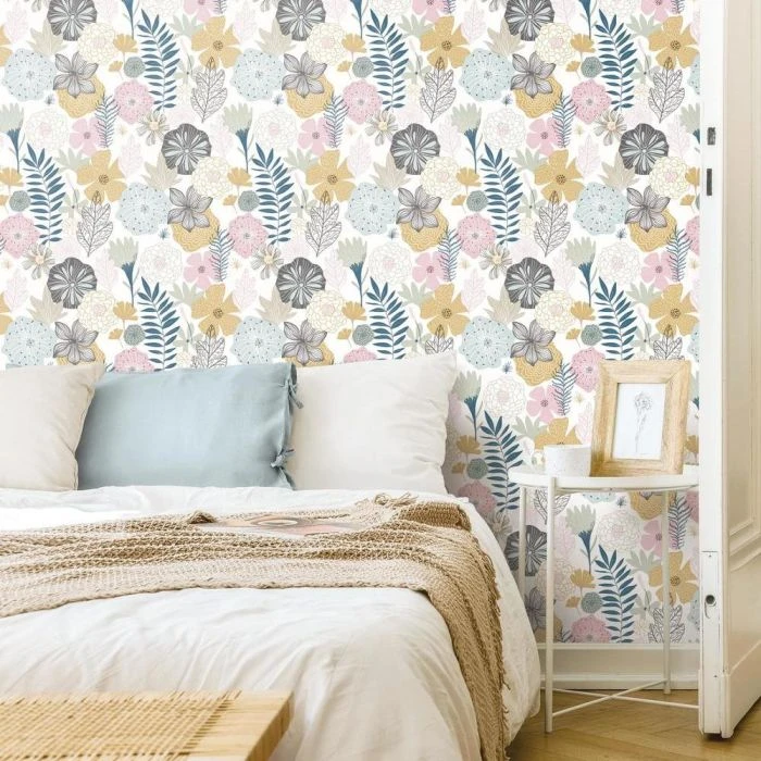 Roommates Perennial Blooms Peel & Stick Wallpaper In Jade - Image 2