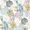 Roommates Perennial Blooms Peel & Stick Wallpaper In Jade