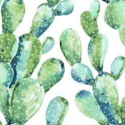 Roommates Prickly Pear Cactus Peel & Stick Wallpaper In Blue