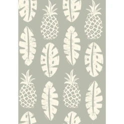 Roommates Pineapple Block Print Peel & Stick Wallpaper In Grey