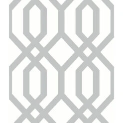Roommates Gazebo Lattice Peel & Stick Wallpaper In Grey
