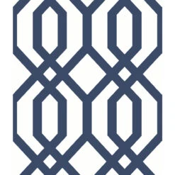 Roommates Gazebo Lattice Peel & Stick Wallpaper In Navy