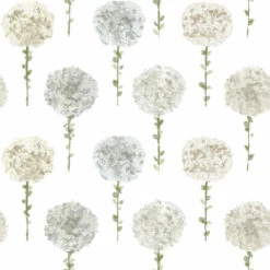 Roommates Mum Floral Peel & Stick Wallpaper In Grey