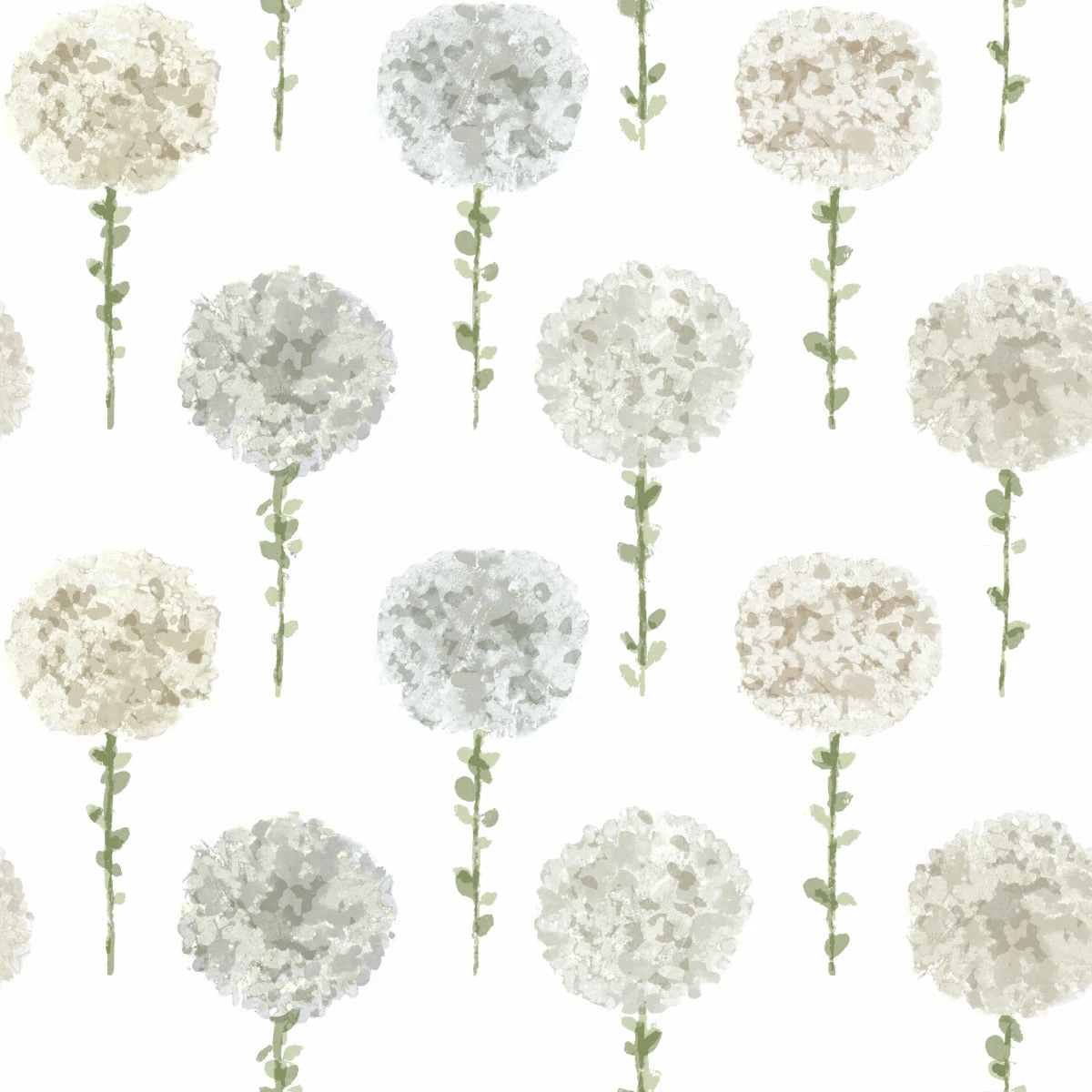 Roommates Mum Floral Peel & Stick Wallpaper In Grey 1 Roommates Mum Floral Peel & Stick Wallpaper In Grey