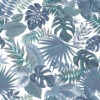 Roommates Palm Frond Toss Peel & Stick Wallpaper In Blue