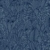 Roommates Tropical Leaves Sketch Peel & Stick Wallpaper In Blue
