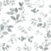 Roommates Dancing Leaves Peel & Stick Wallpaper In Grey