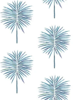 Roommates Cat Coquillette Fun Fronds Peel & Stick Wallpaper In Blue