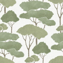 Roommates Umbrella Pines Green Peel & Stick Wallpaper