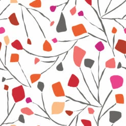 Roommates Terrazzo Branch Red Peel & Stick Wallpaper