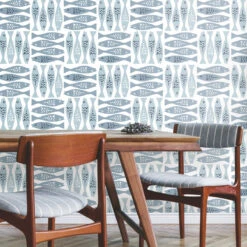 Roommates Sardinia Blue Peel & Stick Wallpaper -Roommates RMK12096RL RS5