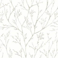 Roommates Tree Branches Glint Peel & Stick Wallpaper