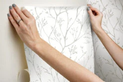 Roommates Tree Branches Glint Peel & Stick Wallpaper -Roommates RMK12160WP hangingwallpaper