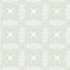 Roommates Overlapping Medallions Green Peel & Stick Wallpaper