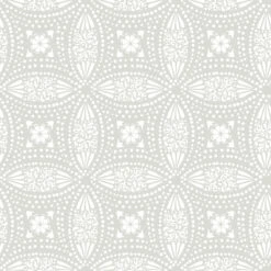 Roommates Overlapping Medallions Grey Peel & Stick Wallpaper