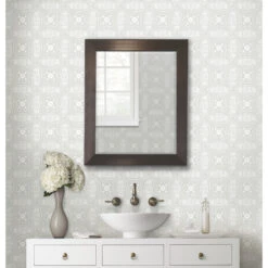 Roommates Overlapping Medallions Grey Peel & Stick Wallpaper -Roommates RMK12172WP RS2