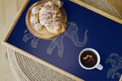 Roommates Elephant Walk Peel & Stick Wallpaper In Blue/Gold 10 Roommates Elephant Walk Peel & Stick Wallpaper In Blue/Gold -Roommates RMK12263PL DIY