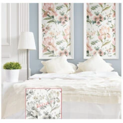 Roommates Iris Pink Peel & Stick Wallpaper -Roommates RMK12297PL DIY 1